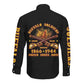 Honor Buffalo Soldiers Long Sleeve Button Shirt African American Cavalry Black Version - African Pride