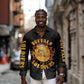 Honor Buffalo Soldiers Long Sleeve Button Shirt African American Cavalry Black Version - African Pride