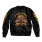 Honor Buffalo Soldiers Sleeve Zip Bomber Jacket African American Cavalry Black Version - African Pride
