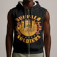 Honor Buffalo Soldiers Sleeveless Zip Hoodie African American Cavalry Black Version - African Pride