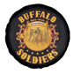 Honor Buffalo Soldiers Spare Tire Cover African American Cavalry Black Version - African Pride