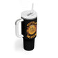 Honor Buffalo Soldiers Tumbler With Handle African American Cavalry Black Version - African Pride
