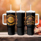Honor Buffalo Soldiers Tumbler With Handle African American Cavalry Black Version - African Pride