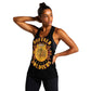 Honor Buffalo Soldiers Women Racerback Tank African American Cavalry Black Version - African Pride