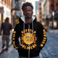 Honor Buffalo Soldiers Zip Hoodie African American Cavalry Black Version - African Pride