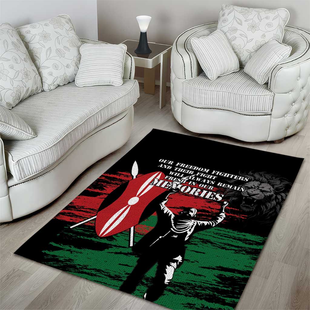 Happy Kenya Mashujaa Day Area Rug Honour Our Heroes, Heroines