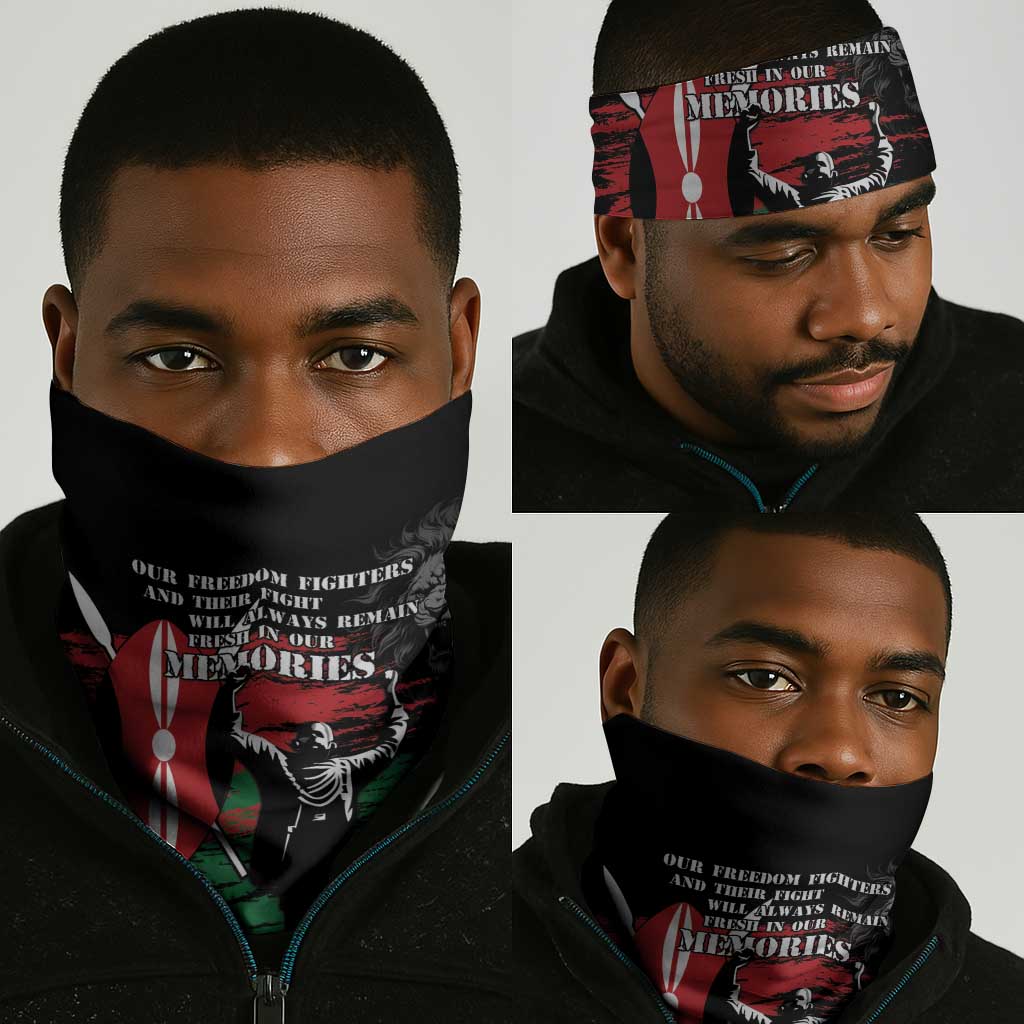 Happy Kenya Mashujaa Day Neck Gaiter Honour Our Heroes, Heroines LT05