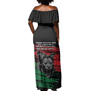 Happy Kenya Mashujaa Day Off Shoulder Maxi Dress Honour Our Heroes, Heroines