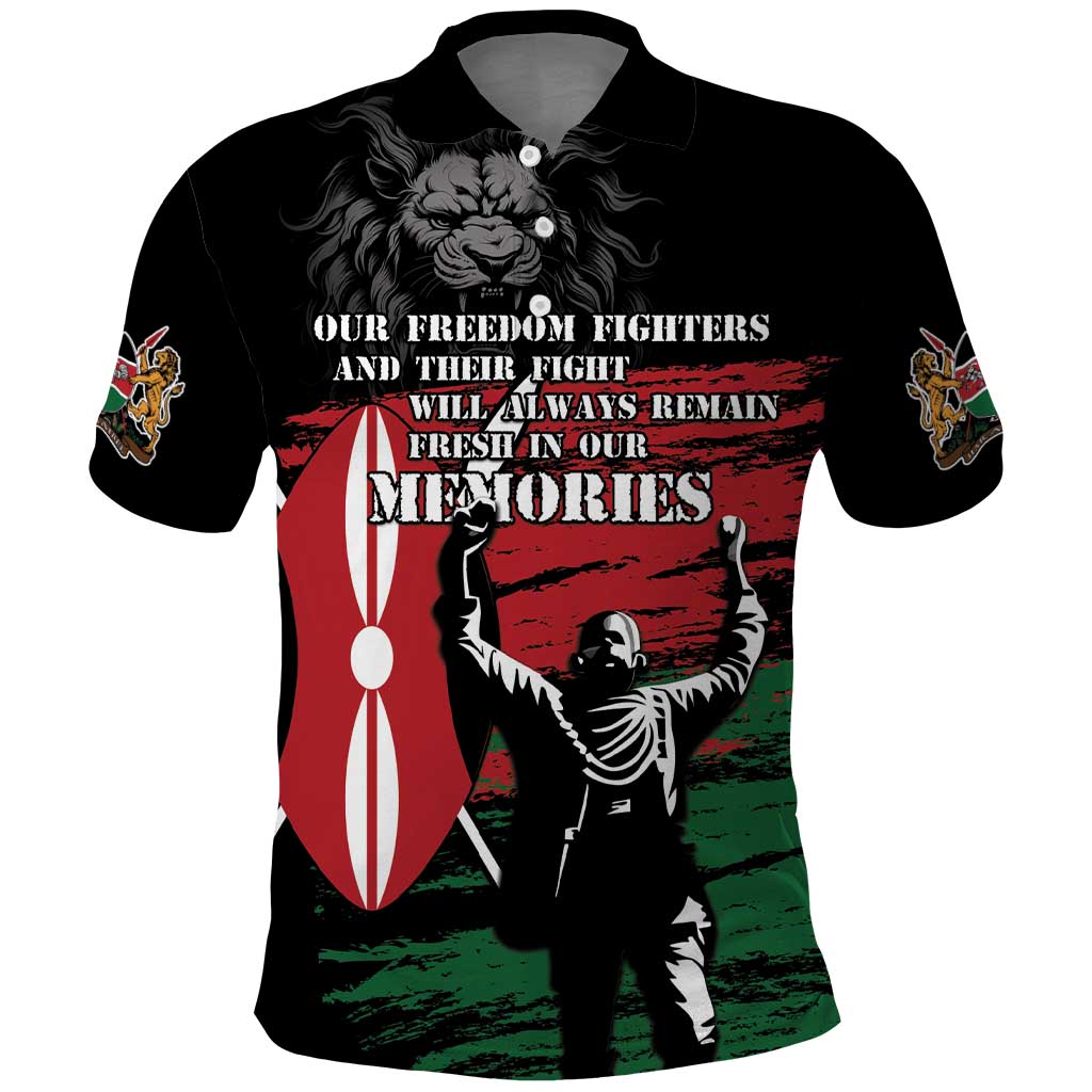 Happy Kenya Mashujaa Day Polo Shirt Honour Our Heroes, Heroines