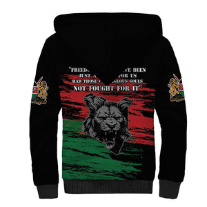 Happy Kenya Mashujaa Day Sherpa Hoodie Honour Our Heroes, Heroines
