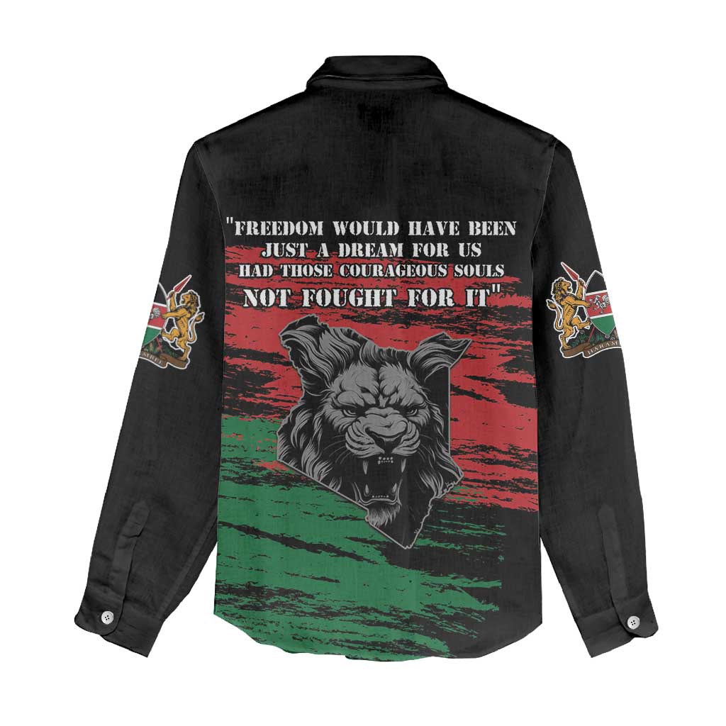 Happy Kenya Mashujaa Day Women Casual Shirt Honour Our Heroes, Heroines LT05