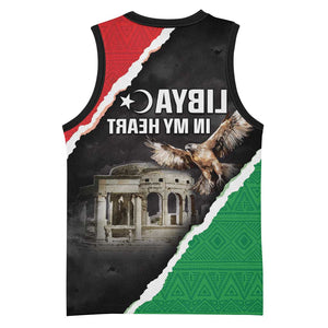 Happy Libya Independence Day Basketball Jersey Libya In My Heart - African Pride