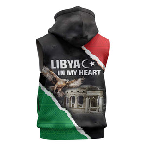 Happy Libya Independence Day Sleeveless Hoodie Libya In My Heart - African Pride