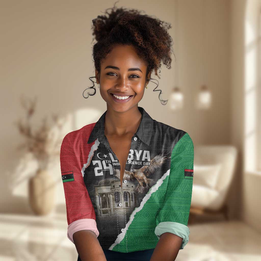 Happy Libya Independence Day Women Casual Shirt Libya In My Heart LT05