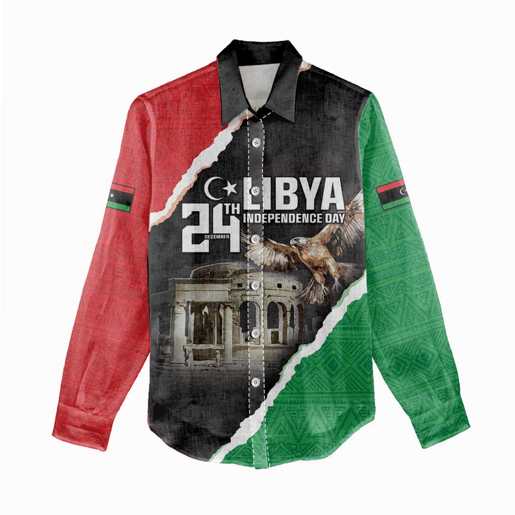 Happy Libya Independence Day Women Casual Shirt Libya In My Heart LT05
