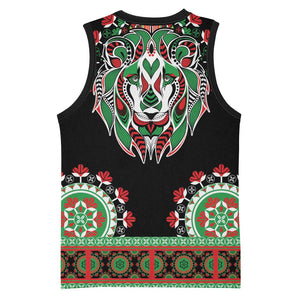 Libya Barbary Lion Basketball Jersey Dashiki Simple Style - African Pride