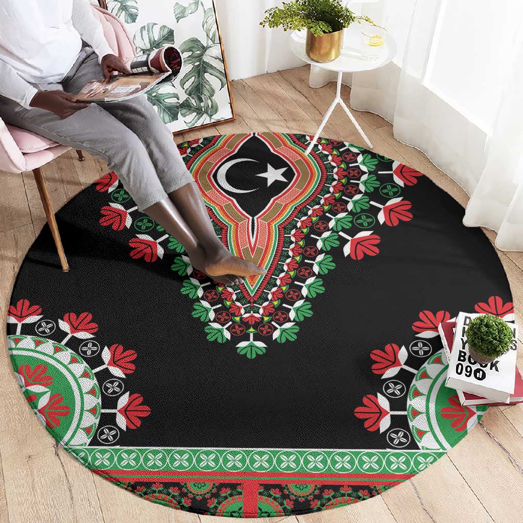 Libya Barbary Lion Round Carpet Dashiki Simple Style