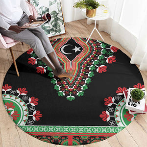 Libya Barbary Lion Round Carpet Dashiki Simple Style