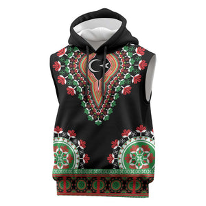 Libya Barbary Lion Sleeveless Hoodie Dashiki Simple Style - African Pride