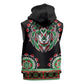 Libya Barbary Lion Sleeveless Zip Hoodie Dashiki Simple Style - African Pride
