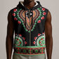 Libya Barbary Lion Sleeveless Zip Hoodie Dashiki Simple Style - African Pride