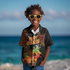 Kwanzaa Kinara Candles Kid Hawaiian Shirt African Tribal Pattern