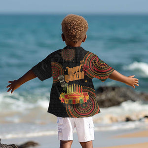 Kwanzaa Kinara Candles Kid Hawaiian Shirt African Tribal Pattern