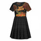 Kwanzaa Kinara Candles Kid Short Sleeve Dress African Tribal Pattern
