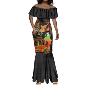 Kwanzaa Kinara Candles Mermaid Dress African Tribal Pattern