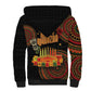 Kwanzaa Kinara Candles Sherpa Hoodie African Tribal Pattern