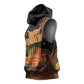 Kwanzaa Kinara Candles Sleeveless Hoodie African Tribal Pattern - African Pride