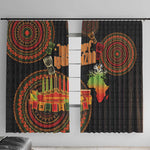 Kwanzaa Kinara Candles Window Curtain African Tribal Pattern