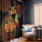 Kwanzaa Kinara Candles Window Curtain African Tribal Pattern