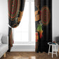 Kwanzaa Kinara Candles Window Curtain African Tribal Pattern