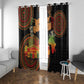 Kwanzaa Kinara Candles Window Curtain African Tribal Pattern