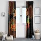 Kwanzaa Kinara Candles Window Curtain African Tribal Pattern