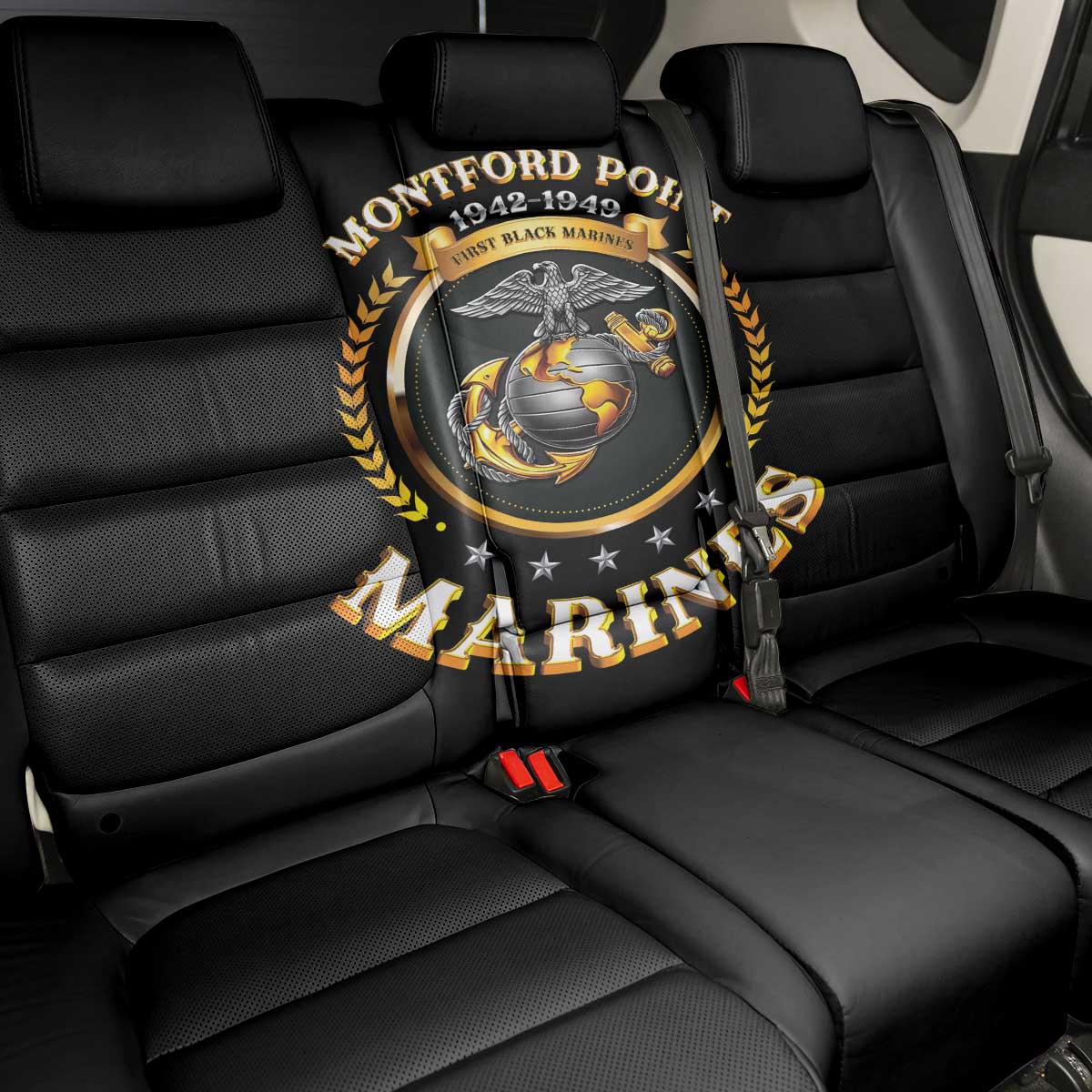 Montford Point Marines Legacy Back Car Seat Cover Honoring The Legend