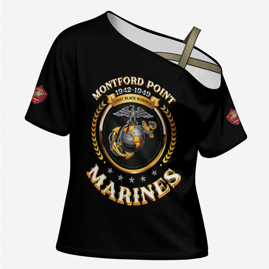 Montford Point Marines Legacy Cross Shoulder Shirt Honoring The Legend