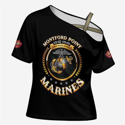 Montford Point Marines Legacy Cross Shoulder Shirt Honoring The Legend
