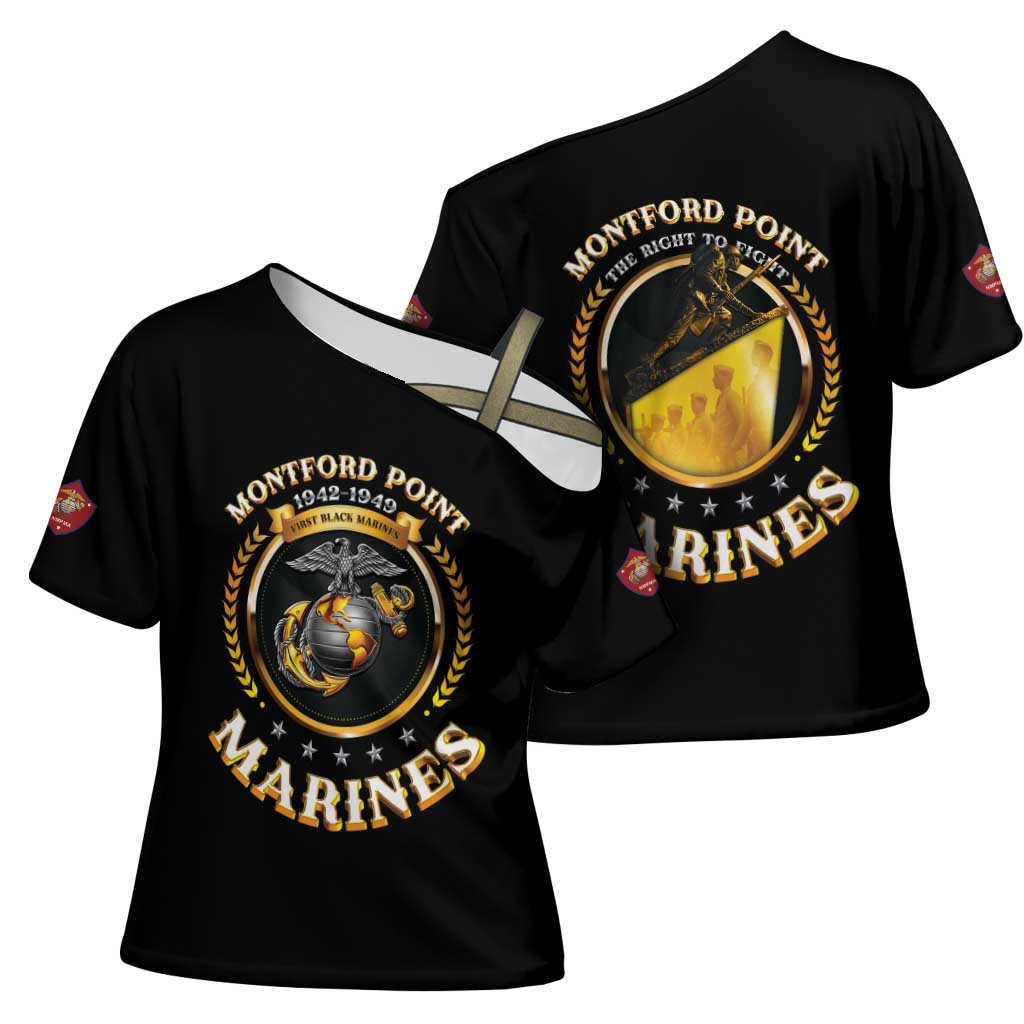 Montford Point Marines Legacy Cross Shoulder Shirt Honoring The Legend
