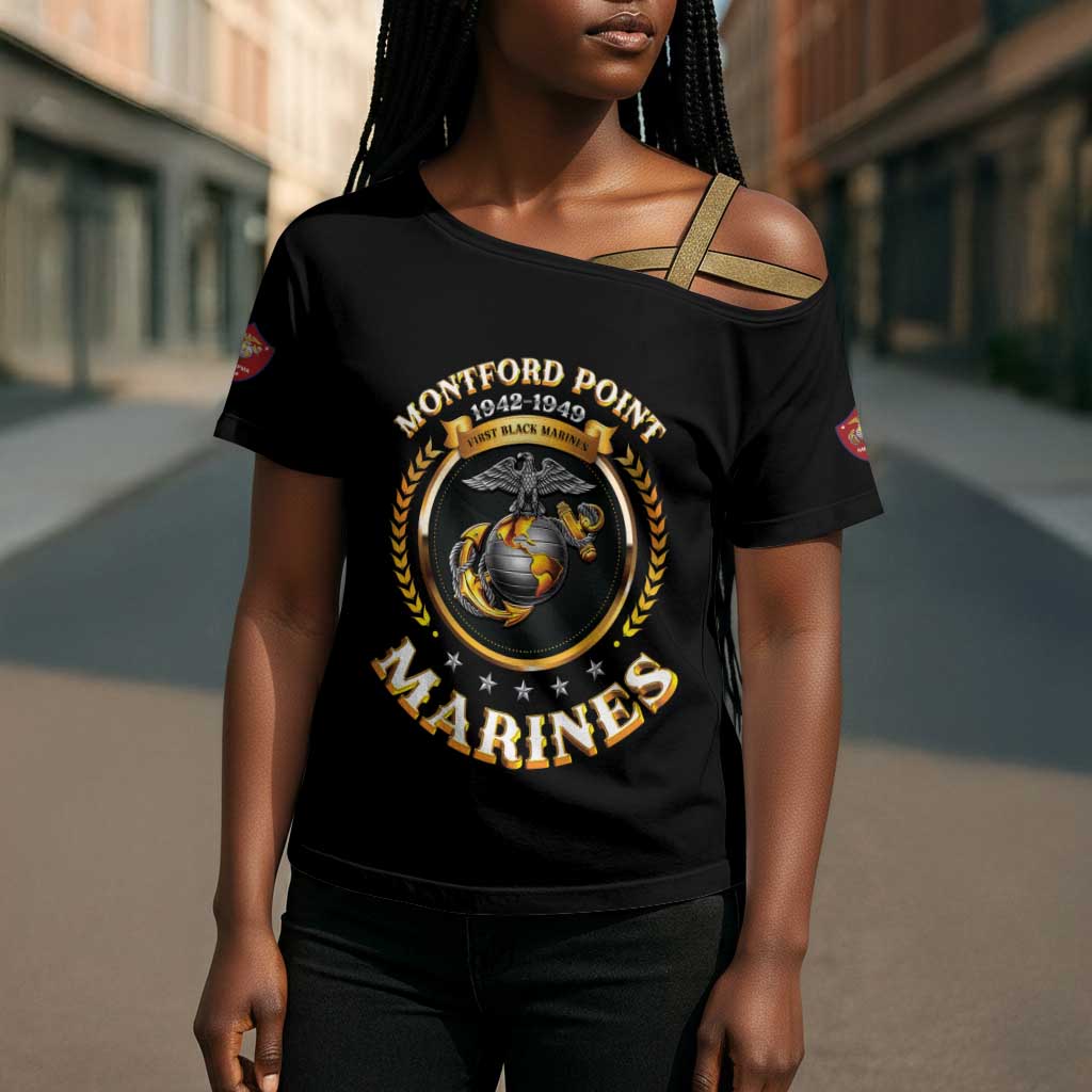 Montford Point Marines Legacy Cross Shoulder Shirt Honoring The Legend