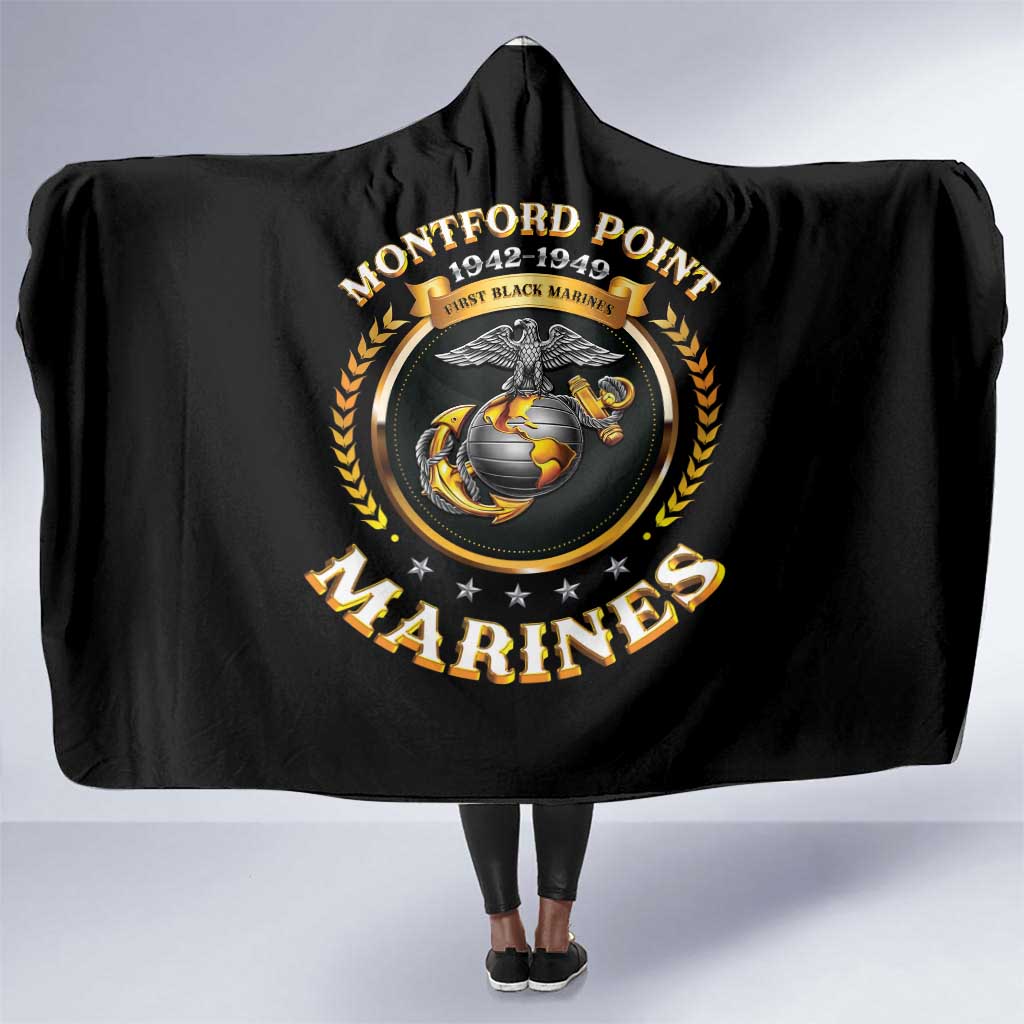 Montford Point Marines Legacy Hooded Blanket Honoring The Legend