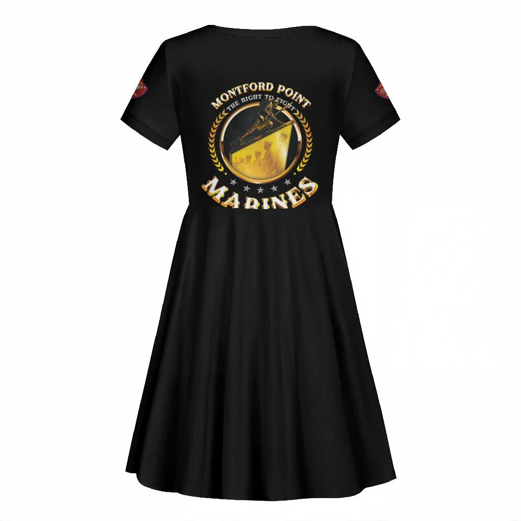 Montford Point Marines Legacy Kid Short Sleeve Dress Honoring The Legend
