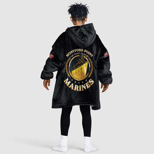 Montford Point Marines Legacy Kid Wearable Blanket Hoodie Honoring The Legend