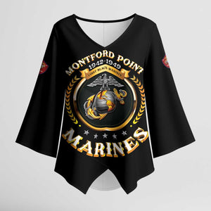 Montford Point Marines Legacy Kimono Sleeve Blouse Honoring The Legend