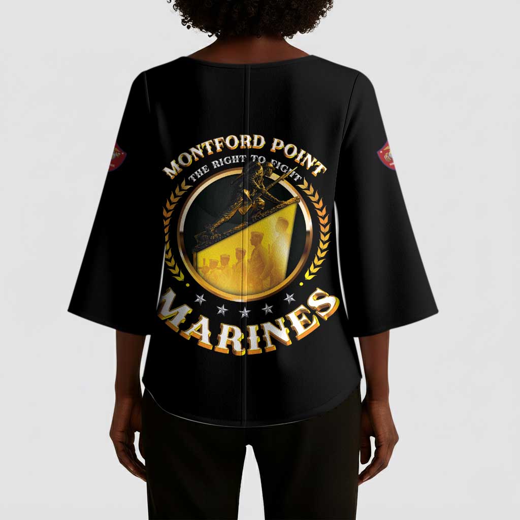 Montford Point Marines Legacy Kimono Sleeve Blouse Honoring The Legend