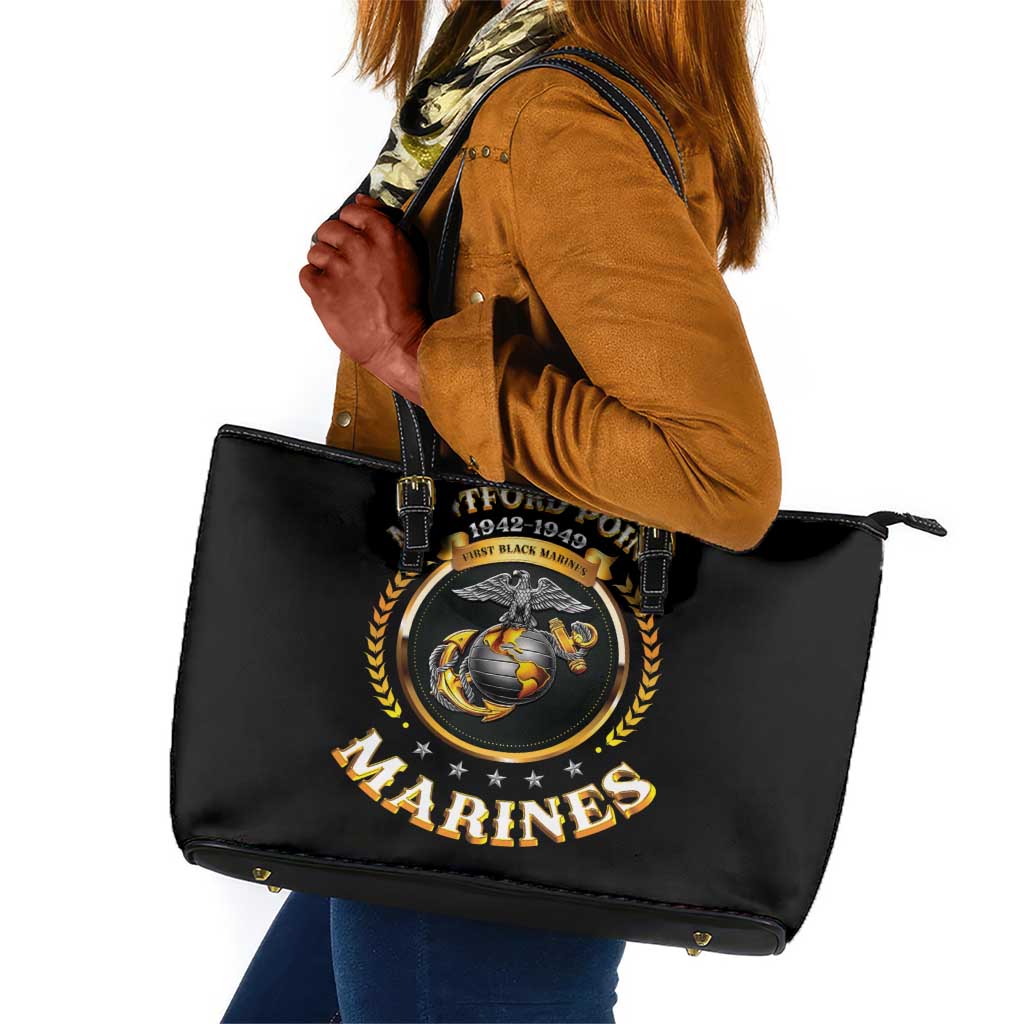 Montford Point Marines Legacy Leather Tote Bag Honoring The Legend