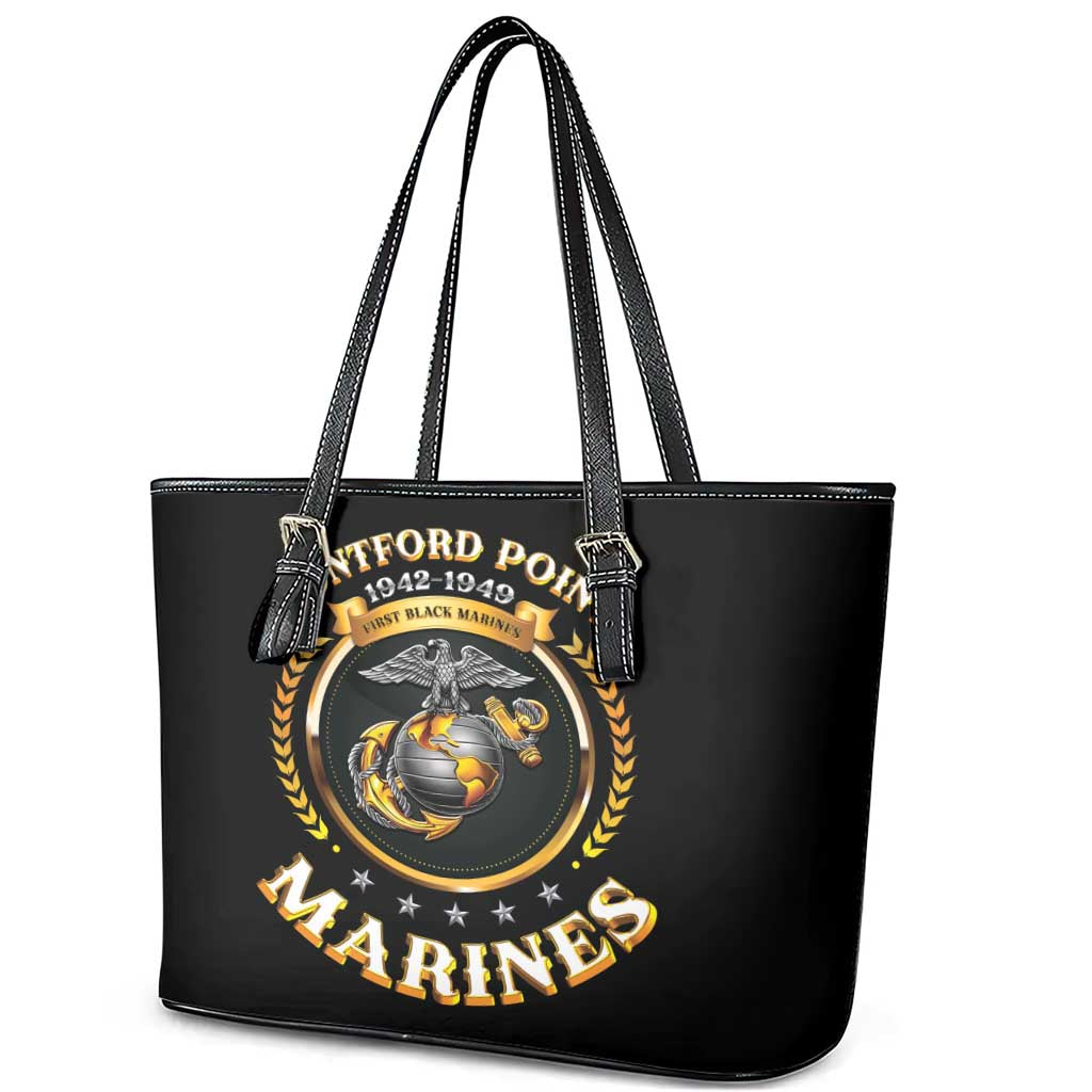 Montford Point Marines Legacy Leather Tote Bag Honoring The Legend