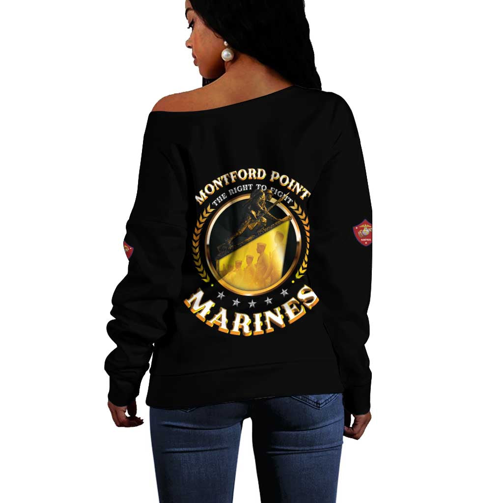 Montford Point Marines Legacy Off Shoulder Sweater Honoring The Legend