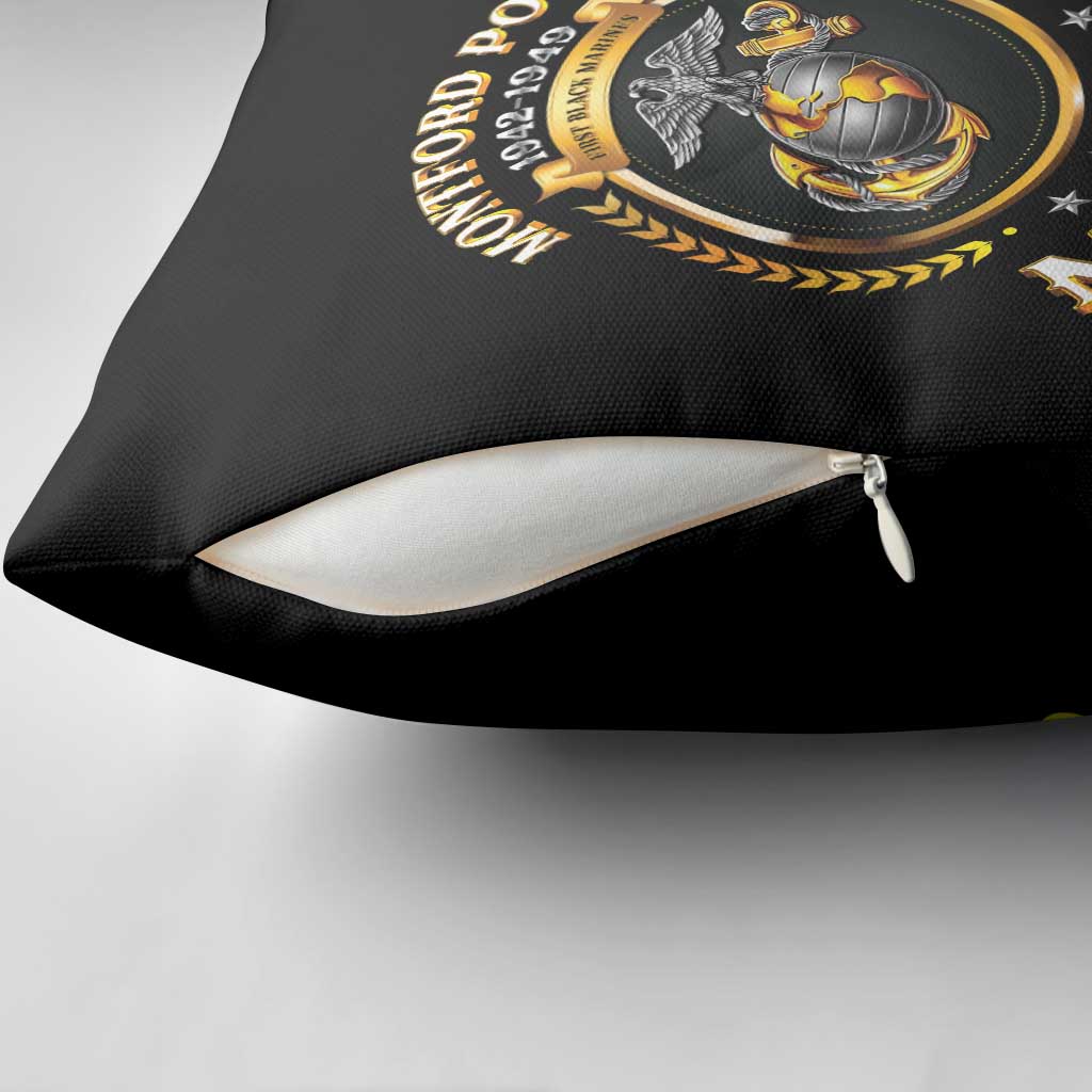 Montford Point Marines Legacy Pillow Cover Honoring The Legend